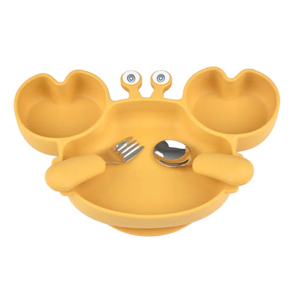 Assiette Ventouse avec Compartiments et Couverts - P&