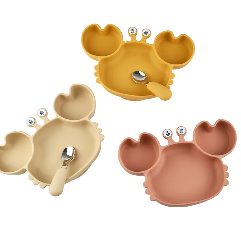 Assiette Ventouse avec Compartiments et Couverts - P&