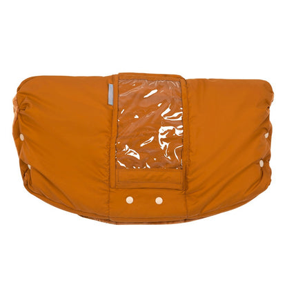 Gants pour poussette doublés polaire coloris marron