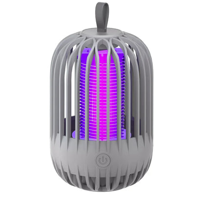 Lampe anti-moustique 2 en 1 lumière LED coloris gris