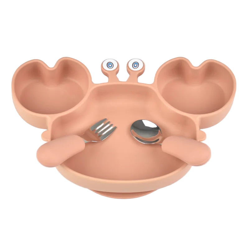 Assiette Ventouse avec Compartiments et Couverts - P&