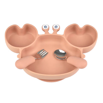 Assiette Ventouse avec Compartiments et Couverts - P&