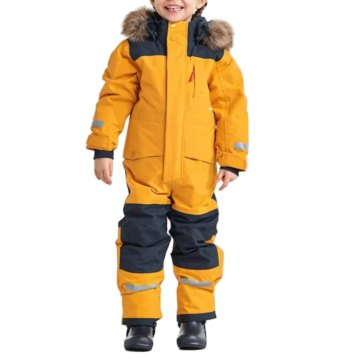 Combinaison de Ski Enfant avec Capuche Fourrure - Snowboo