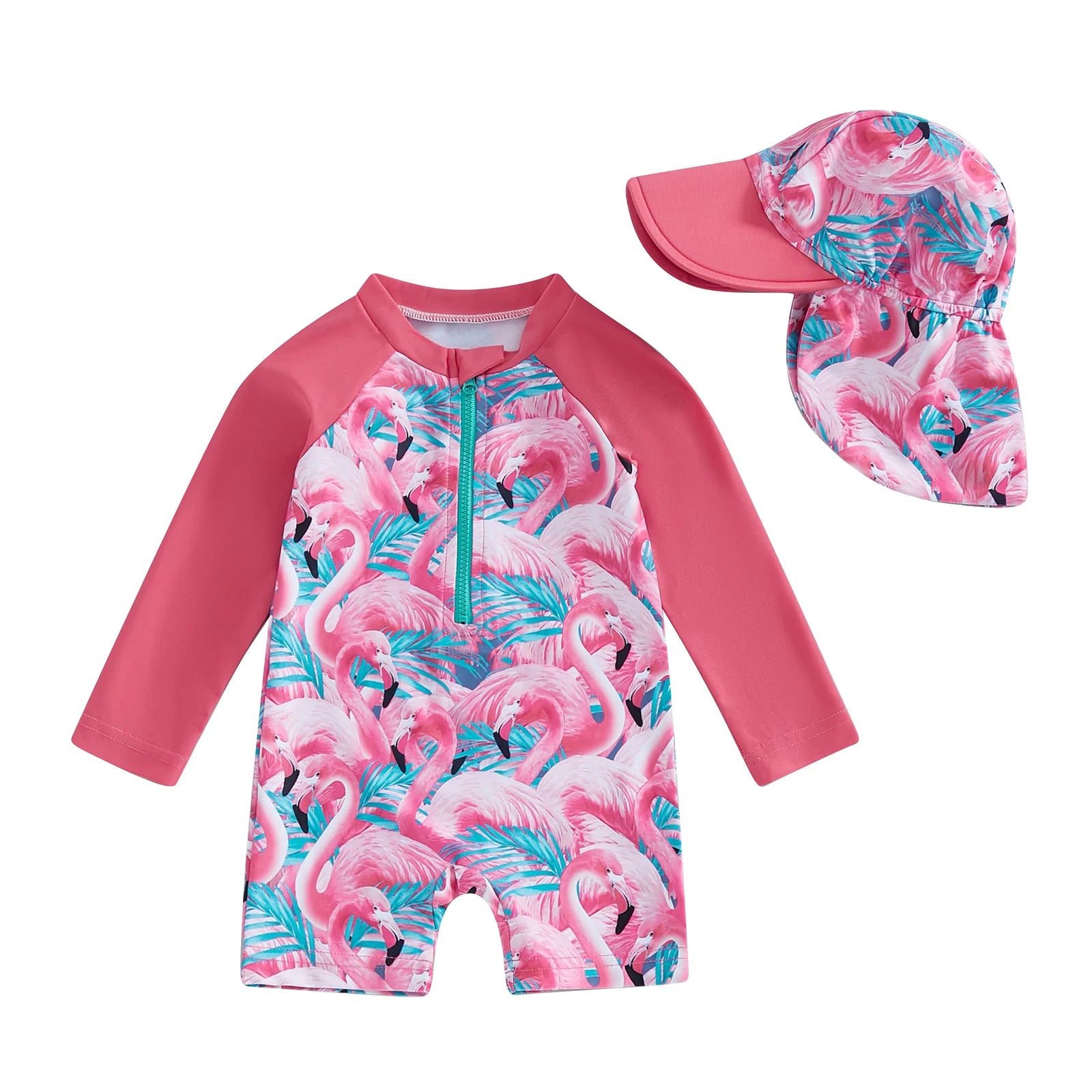 Maillot de Bain Bébé Fille avec Casquette - Lindsay