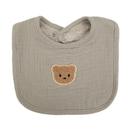 Bavoir Bébé Double Face Gaze de Coton &amp; Éponge