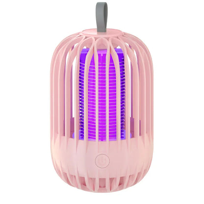 Lampe anti-moustique 2 en 1 lumière LED coloris rose