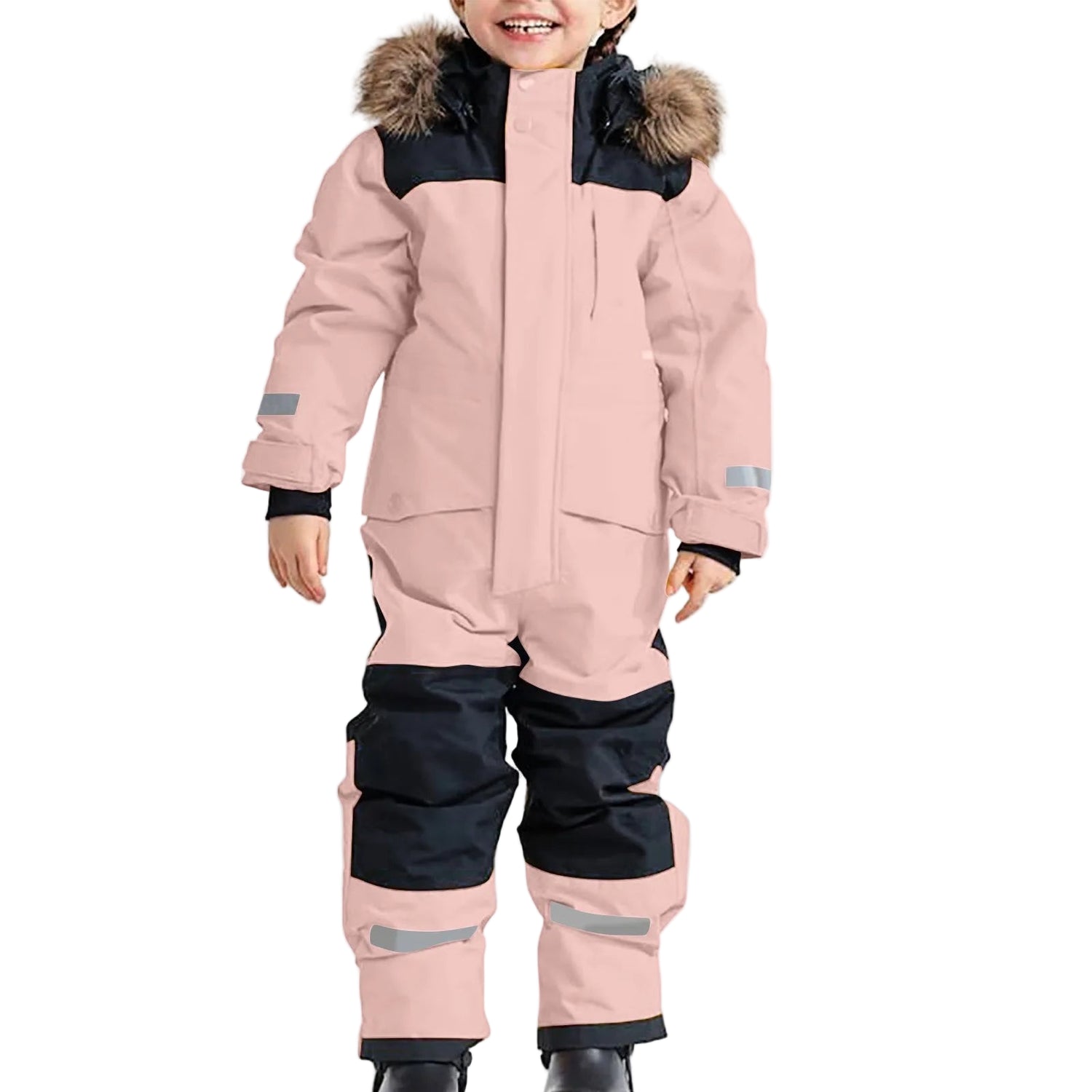 Combinaison de Ski Enfant avec Capuche Fourrure - Snowboo