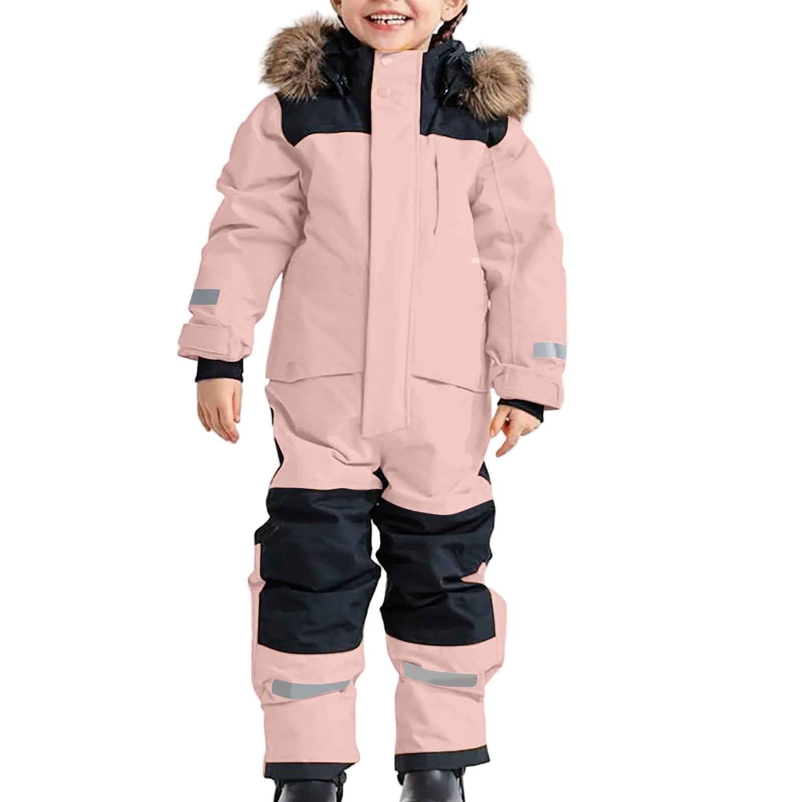 Combinaison de Ski Enfant avec Capuche Fourrure - Snowboo