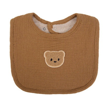 Bavoir Bébé Double Face Gaze de Coton &amp; Éponge