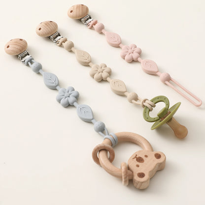 Attache Tétine Silicone - Fleur