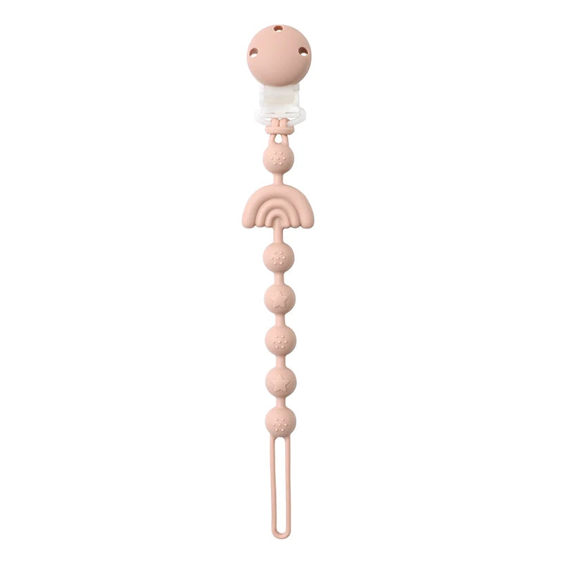 Attache Tétine Silicone - Arc-en-ciel