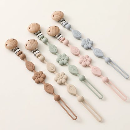 Attache Tétine Silicone - Fleur