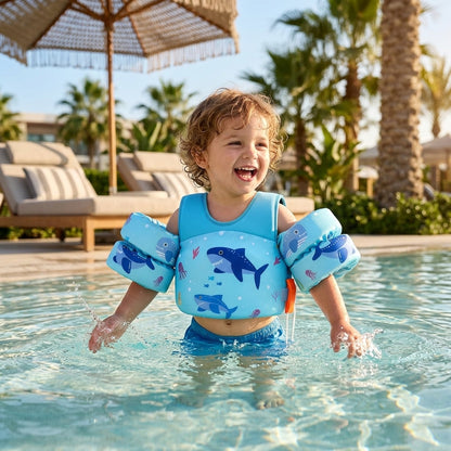Gilet de natation enfant avec brassards intégrés
