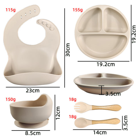 Coffret repas bébé silicone 5 pièces, photo 11