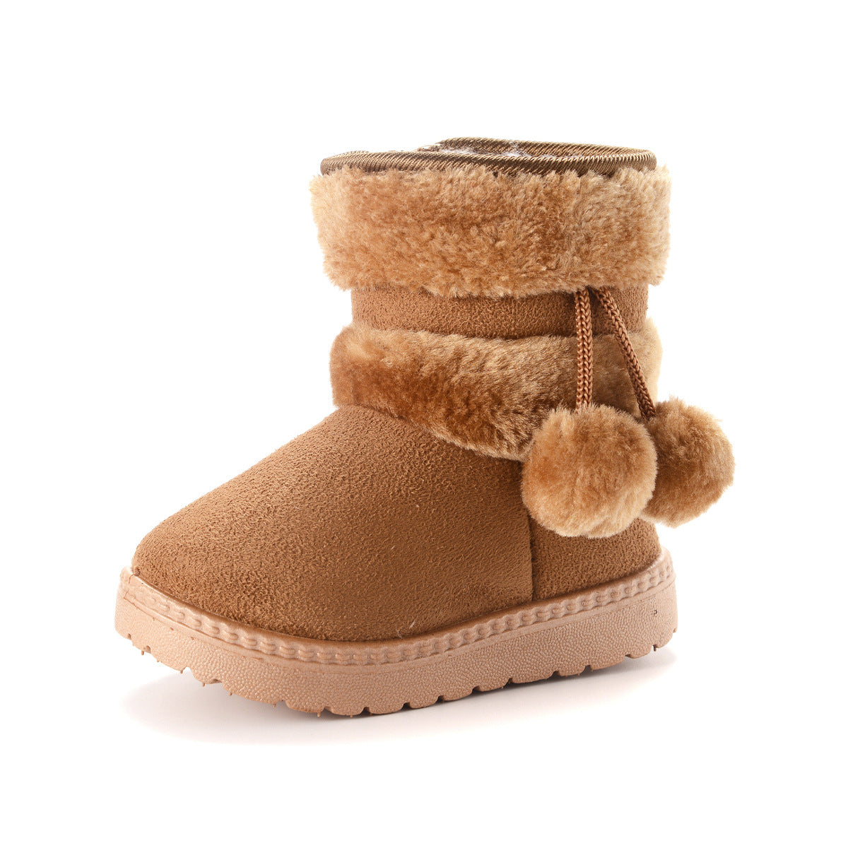 Bottes de Neige Bébé Fourrées avec Pompons